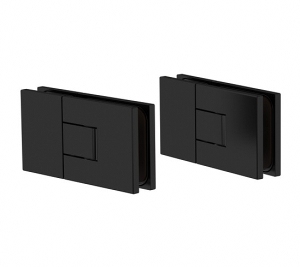 1 Paar Duschtürband Juna Glas-Glas 180°  für 6 - 10 mm Glasstärke